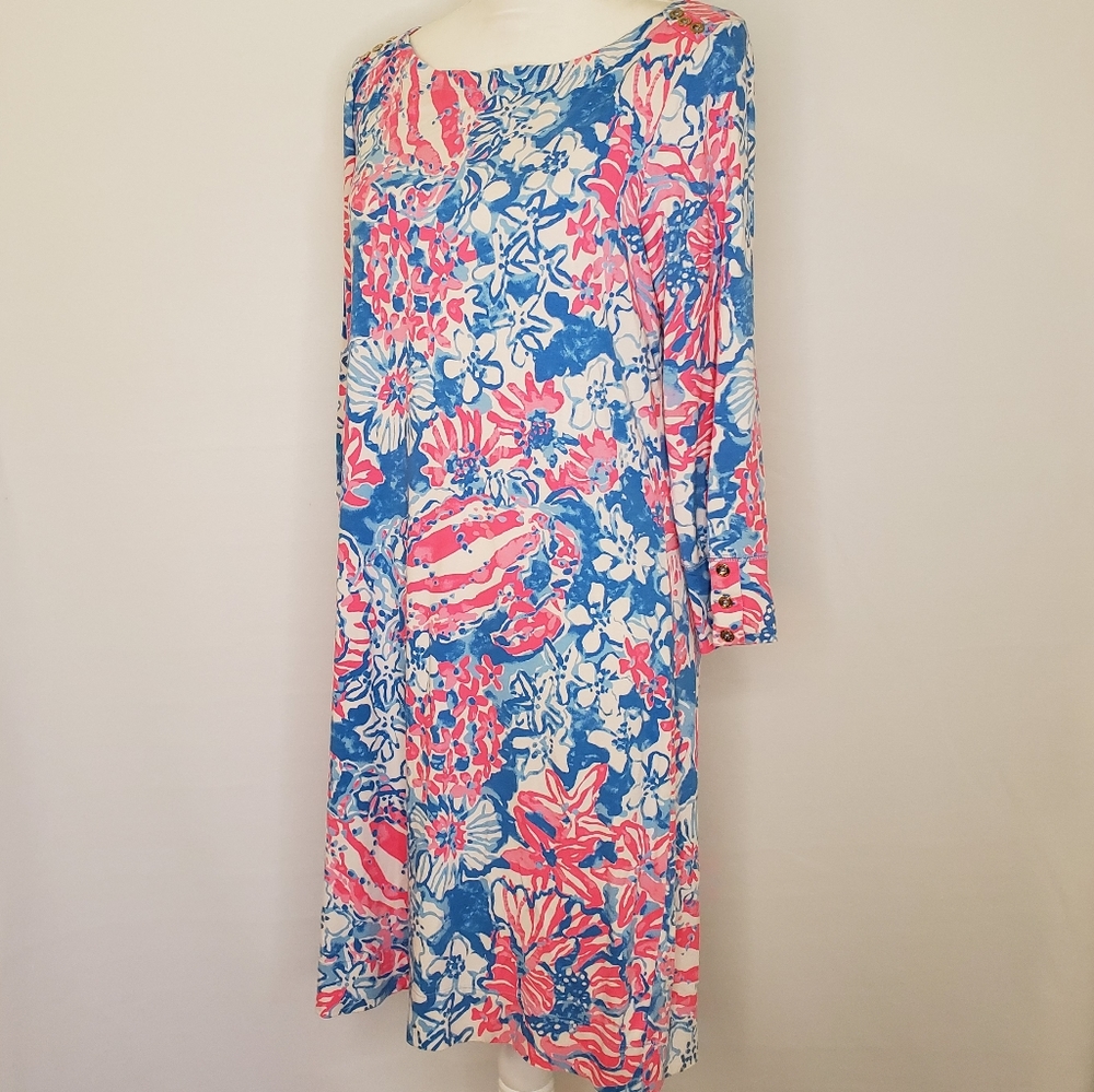 Lilly Pulitzer Bay Blue Pop Pop Sophie Dress
